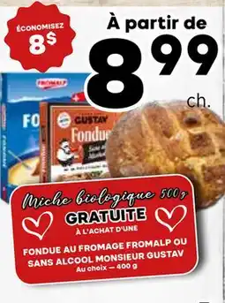 Val-Mont FONDUE AU FROMAGE FROMALP OU SANS ALCOOL MONSIEUR GUSTAV offer