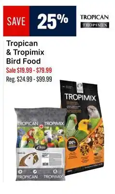 Ren’s Pets Depot Tropican & Tropimix Bird Food offer