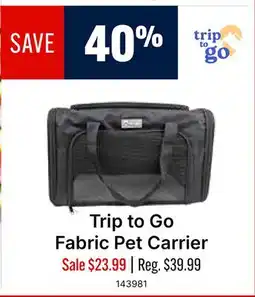 Ren’s Pets Depot Trip to Go Fabric Pet Carrier offer