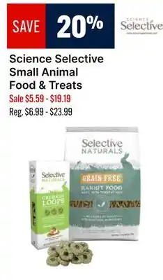 Ren’s Pets Depot Science Selective Small Animal Food & Treats offer