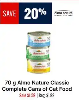 Ren’s Pets Depot 70 g Almo Nature Classic Complete Cans of Cat Food offer
