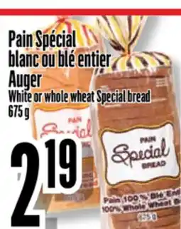 Bonanza Pain Spécial blanc ou blé entier Auger offer