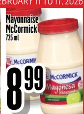 Bonanza Mayonnaise McCormick offer