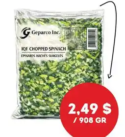 Bonanza ÉPINARDS HACHÉS SURGELÉS offer