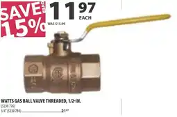 Co-op Watts gas ball valve threaded offer