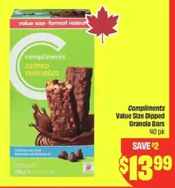 FreshCo Compliments Value Size Dipped Granola Bars offer