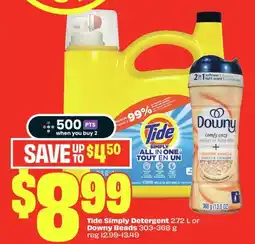 FreshCo Tide Simply Detergent or Downy Beads offer