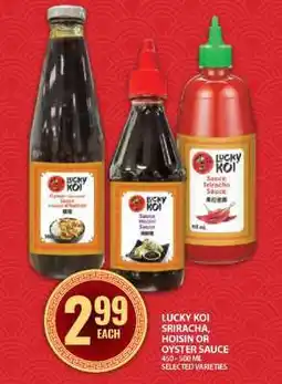 Food Basics Lucky Koi Sriracha, Hoisin or Oyster Sauce offer