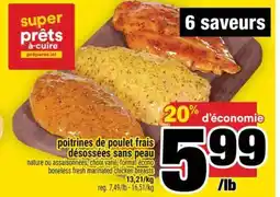 Super C poitrines de poulet frais désossées sans peau offer