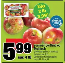 Super C POMMES CORTLAND OU McINTOSH offer