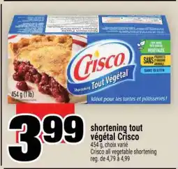 Super C SHORTENING TOUT VÉGÉTAL CRISCO offer