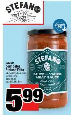 Super C SAUCE POUR PÂTES STEFANO FAITA offer