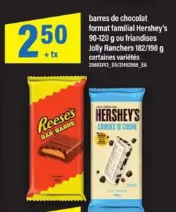 Maxi Barres de chocolat Hershey's ou friandises Jolly Ranchers offer