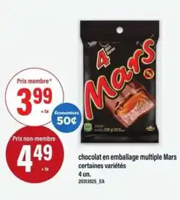 Maxi chocolat en emballage multiple Mars offer