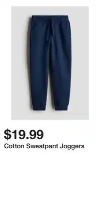 H&M Cotton Sweatpant Joggers offer