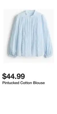 H&M Pintucked Cotton Blouse offer