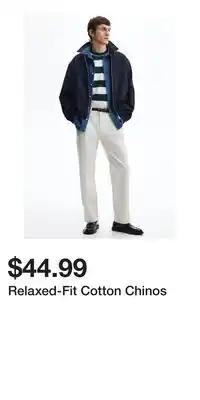 H&M Relaxed-Fit Cotton Chinos offer