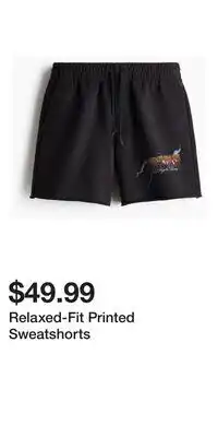 H&M Relaxed-Fit Printed Sweatshorts offer