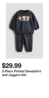 H&M 2-Piece Printed Sweatshirt and Joggers Set offer