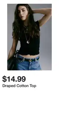 H&M Draped Cotton Top offer