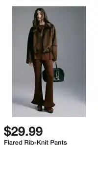 H&M Flared Rib-Knit Pants offer