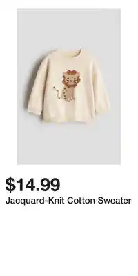 H&M Jacquard-Knit Cotton Sweater offer