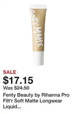 Sephora Fenty Beauty by Rihanna Pro Filt'r Soft Matte Longwear Liquid Foundation offer