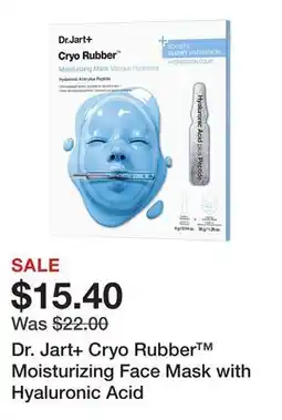 Sephora Dr. Jart+ Cryo Rubber Moisturizing Face Mask with Hyaluronic Acid offer