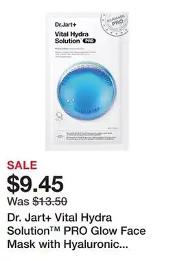 Sephora Dr. Jart+ Vital Hydra Solution PRO Glow Face Mask with Hyaluronic Acid offer