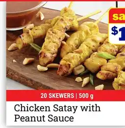 M & M Food Market Chicken Satay with Peanut Sauce offer
