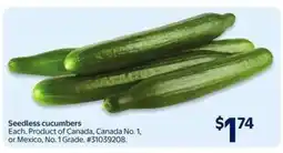 Walmart SEEDLESS CUCUMBERS offer