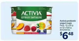Walmart Activia probiotic yogurt cups offer