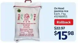 Walmart Ox Head Jasmine Rice offer