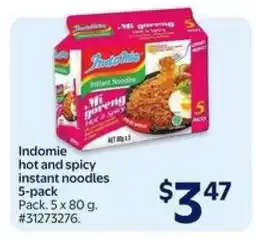 Walmart Indomie hot and spicy instant noodles 5-pack offer