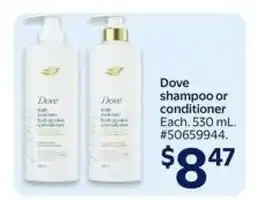 Walmart Dove Shampoo or Conditioner offer