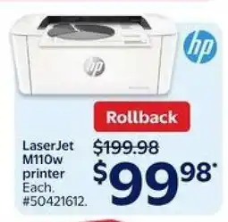 Walmart LaserJet M110w printer offer