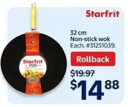 Walmart Starfrit 32 cm Non-stick wok offer