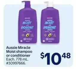 Walmart Aussie Miracle Moist Shampoo or Conditioner offer