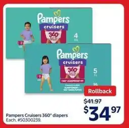 Walmart Pampers Cruisers 360 Diapers offer