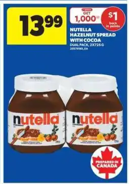 Real Canadian Superstore NUTELLA HAZELNUT SPREAD WITH COCOA offer