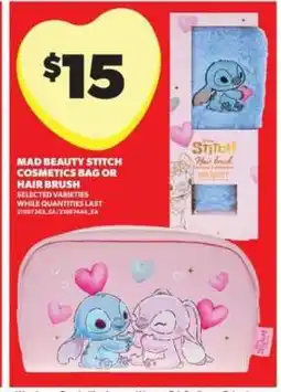 Real Canadian Superstore MAD BEAUTY STITCH COSMETICS BAG OR HAIR BRUSH offer