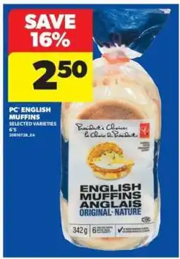 Real Canadian Superstore PC English Muffins offer