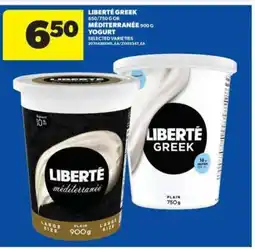 Real Canadian Superstore LIBERTÉ Greek or Méditerranée Yogurt offer