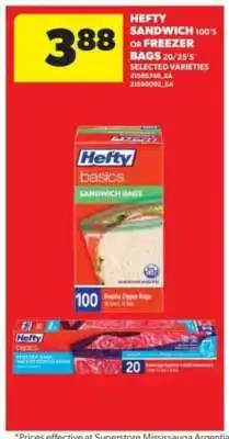 Real Canadian Superstore Hefty Sandwich or Freezer Bags offer