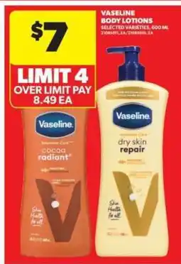 Real Canadian Superstore VASELINE BODY LOTIONS offer