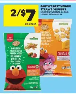 Real Canadian Superstore Earth's Best Veggie Straws or Puffs offer