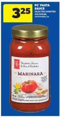 Real Canadian Superstore PC PASTA SAUCE offer