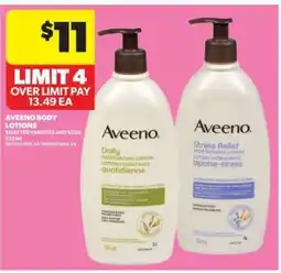 Real Canadian Superstore Aveeno Body Lotions offer