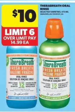 Real Canadian Superstore TheraBreath Oral Rinse offer