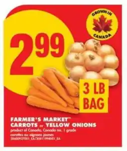 No Frills FARMER'S MARKET CARROTS or YELLOW ONIONS offer